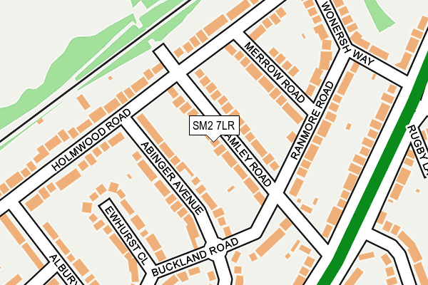 SM2 7LR map - OS OpenMap – Local (Ordnance Survey)