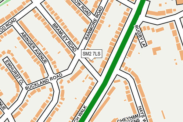 SM2 7LS map - OS OpenMap – Local (Ordnance Survey)