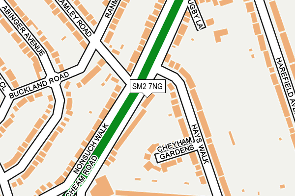 SM2 7NG map - OS OpenMap – Local (Ordnance Survey)