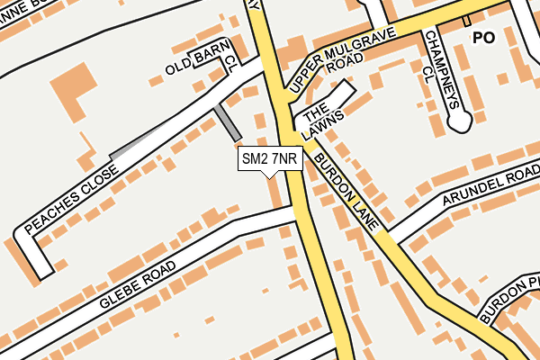 SM2 7NR map - OS OpenMap – Local (Ordnance Survey)