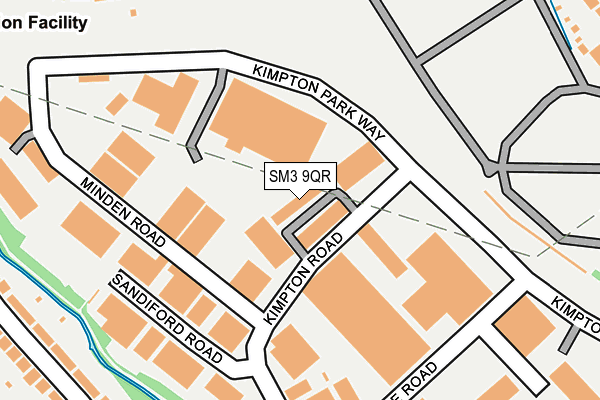 SM3 9QR map - OS OpenMap – Local (Ordnance Survey)