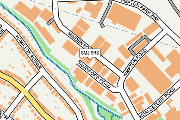 SM3 9RS map - OS OpenMap – Local (Ordnance Survey)