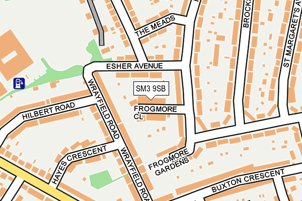 SM3 9SB map - OS OpenMap – Local (Ordnance Survey)