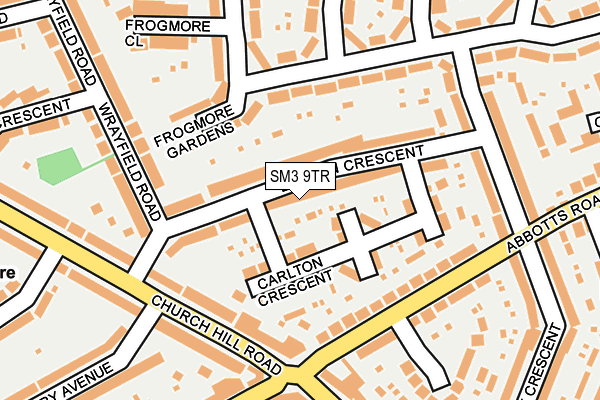 SM3 9TR map - OS OpenMap – Local (Ordnance Survey)