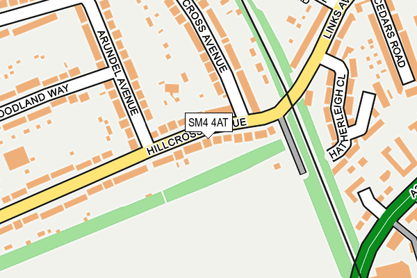 SM4 4AT map - OS OpenMap – Local (Ordnance Survey)