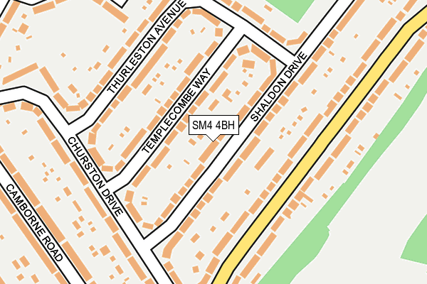 SM4 4BH map - OS OpenMap – Local (Ordnance Survey)