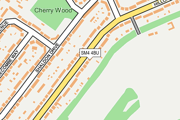 SM4 4BU map - OS OpenMap – Local (Ordnance Survey)