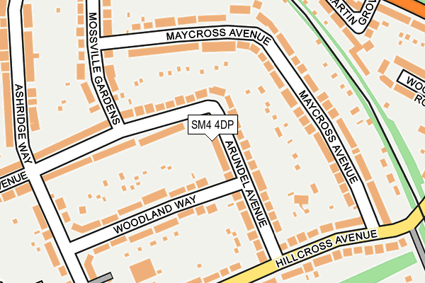 SM4 4DP map - OS OpenMap – Local (Ordnance Survey)