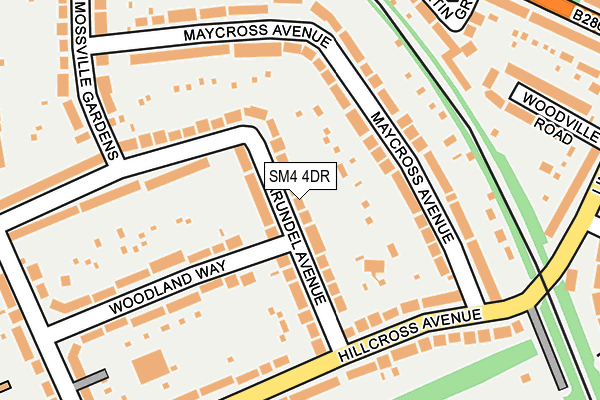 SM4 4DR map - OS OpenMap – Local (Ordnance Survey)