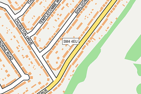 SM4 4EU map - OS OpenMap – Local (Ordnance Survey)