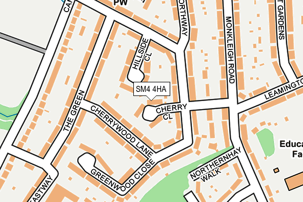 SM4 4HA map - OS OpenMap – Local (Ordnance Survey)