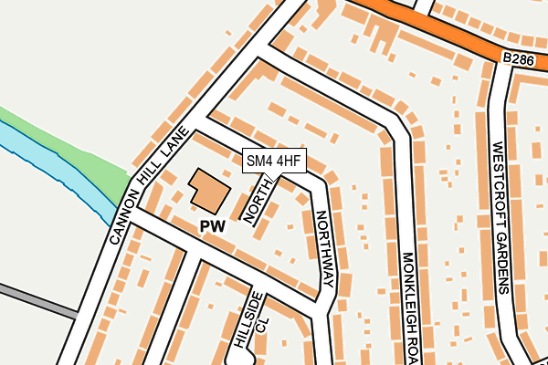 SM4 4HF map - OS OpenMap – Local (Ordnance Survey)