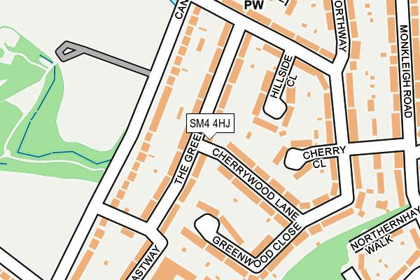 SM4 4HJ map - OS OpenMap – Local (Ordnance Survey)