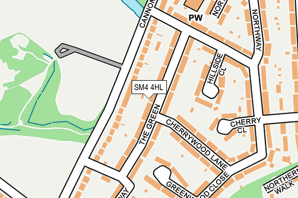 SM4 4HL map - OS OpenMap – Local (Ordnance Survey)