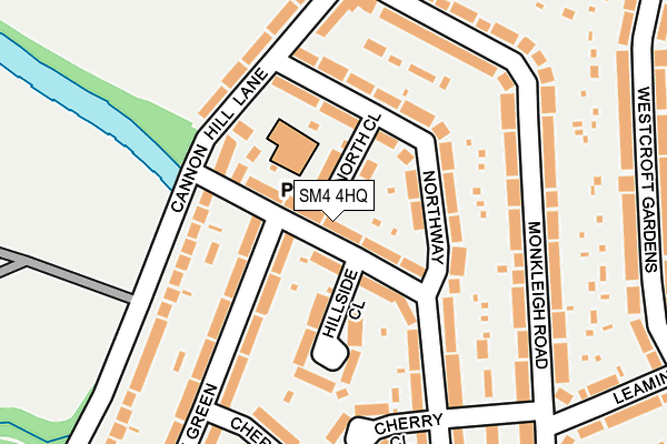 SM4 4HQ map - OS OpenMap – Local (Ordnance Survey)