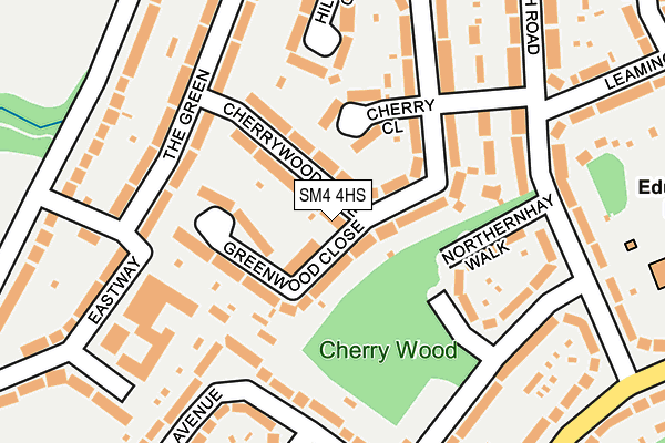 SM4 4HS map - OS OpenMap – Local (Ordnance Survey)