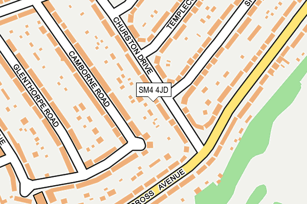 SM4 4JD map - OS OpenMap – Local (Ordnance Survey)