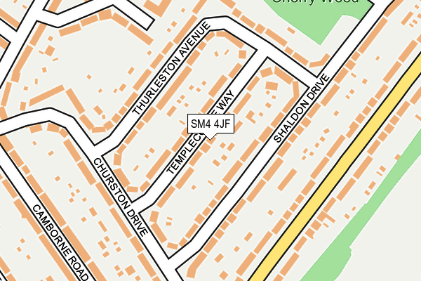 SM4 4JF map - OS OpenMap – Local (Ordnance Survey)