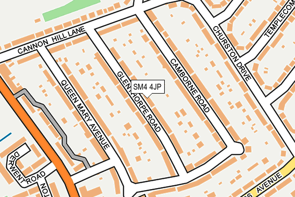 SM4 4JP map - OS OpenMap – Local (Ordnance Survey)