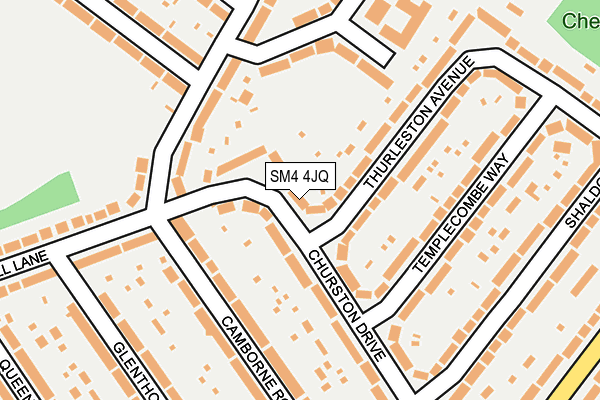 SM4 4JQ map - OS OpenMap – Local (Ordnance Survey)