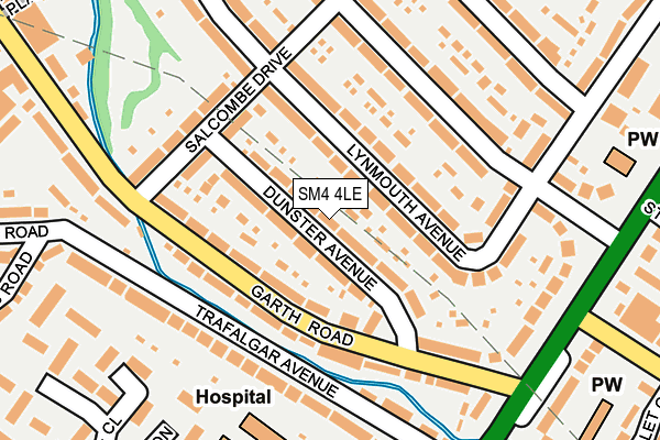 SM4 4LE map - OS OpenMap – Local (Ordnance Survey)