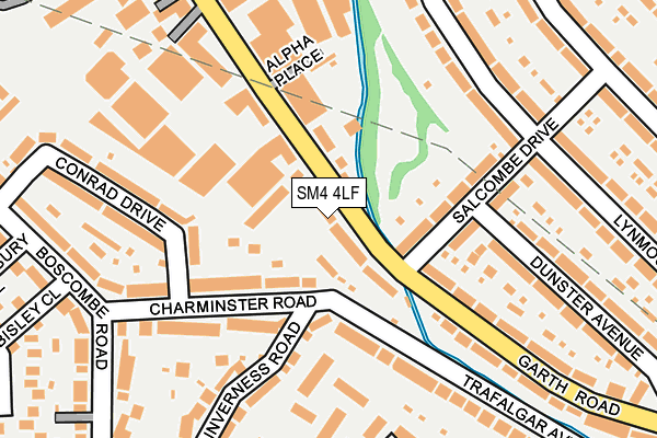 SM4 4LF map - OS OpenMap – Local (Ordnance Survey)