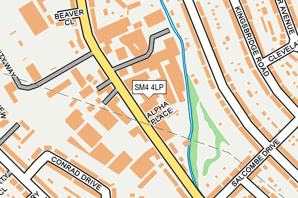 SM4 4LP map - OS OpenMap – Local (Ordnance Survey)