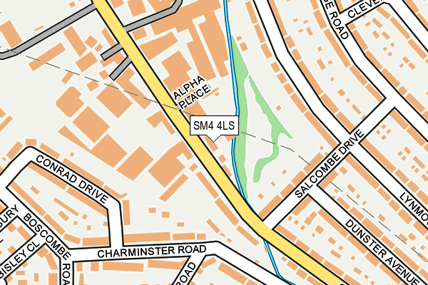 SM4 4LS map - OS OpenMap – Local (Ordnance Survey)