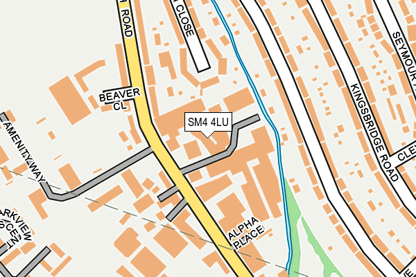 SM4 4LU map - OS OpenMap – Local (Ordnance Survey)