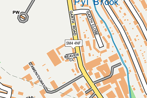 SM4 4NF map - OS OpenMap – Local (Ordnance Survey)