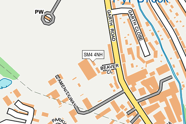 SM4 4NH map - OS OpenMap – Local (Ordnance Survey)