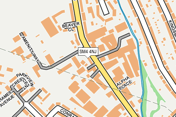 SM4 4NJ map - OS OpenMap – Local (Ordnance Survey)