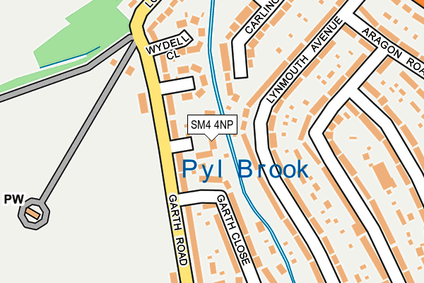 SM4 4NP map - OS OpenMap – Local (Ordnance Survey)