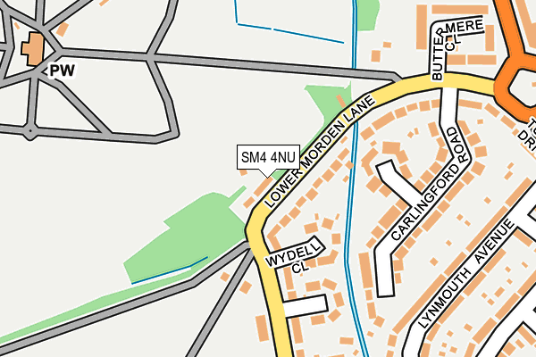 SM4 4NU map - OS OpenMap – Local (Ordnance Survey)