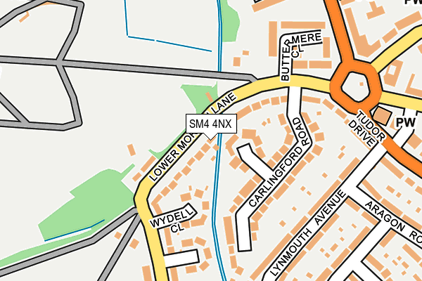 SM4 4NX map - OS OpenMap – Local (Ordnance Survey)