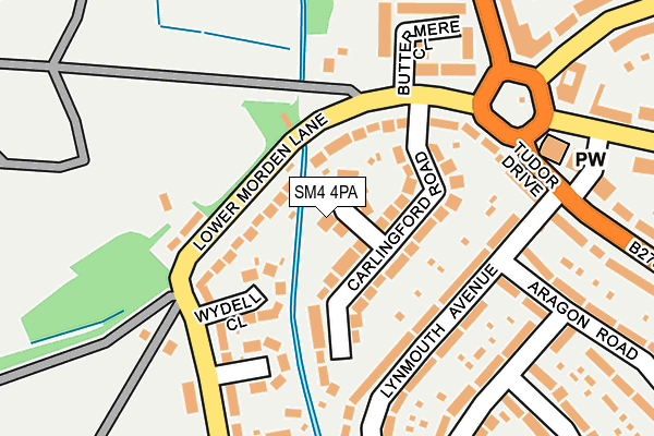 SM4 4PA map - OS OpenMap – Local (Ordnance Survey)