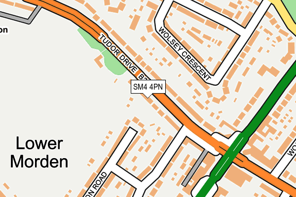 SM4 4PN map - OS OpenMap – Local (Ordnance Survey)