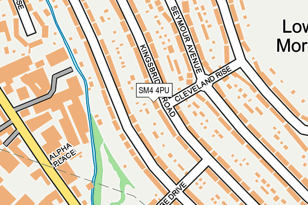 SM4 4PU map - OS OpenMap – Local (Ordnance Survey)