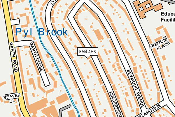 SM4 4PX map - OS OpenMap – Local (Ordnance Survey)