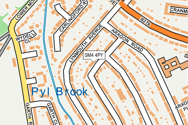 SM4 4PY map - OS OpenMap – Local (Ordnance Survey)