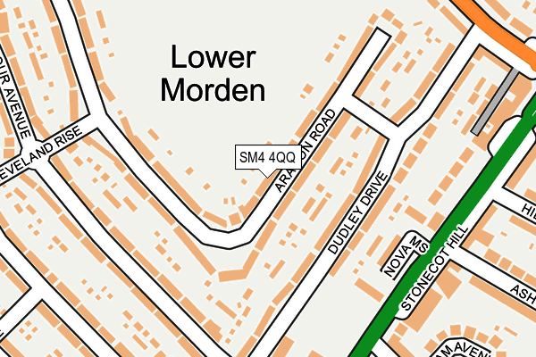 SM4 4QQ map - OS OpenMap – Local (Ordnance Survey)
