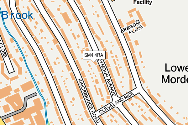 SM4 4RA map - OS OpenMap – Local (Ordnance Survey)