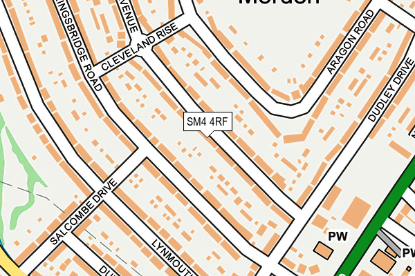 SM4 4RF map - OS OpenMap – Local (Ordnance Survey)