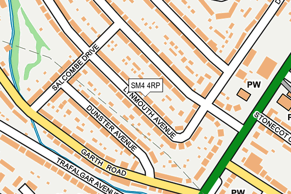 SM4 4RP map - OS OpenMap – Local (Ordnance Survey)