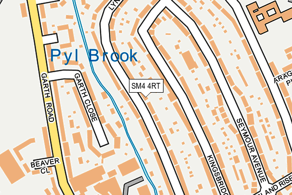 SM4 4RT map - OS OpenMap – Local (Ordnance Survey)