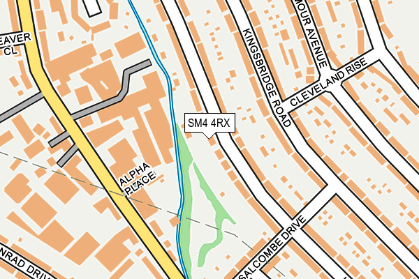 SM4 4RX map - OS OpenMap – Local (Ordnance Survey)
