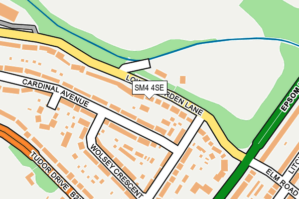 SM4 4SE map - OS OpenMap – Local (Ordnance Survey)