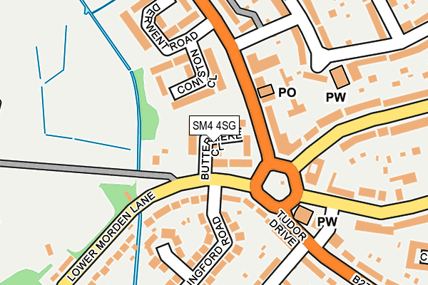 SM4 4SG map - OS OpenMap – Local (Ordnance Survey)