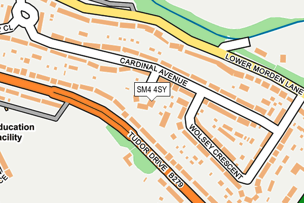 SM4 4SY map - OS OpenMap – Local (Ordnance Survey)