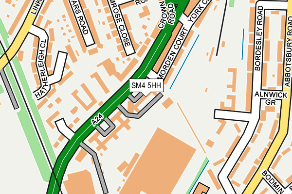 SM4 5HH map - OS OpenMap – Local (Ordnance Survey)